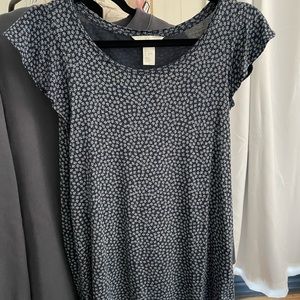 H&M Floral Print Business Casual Tee